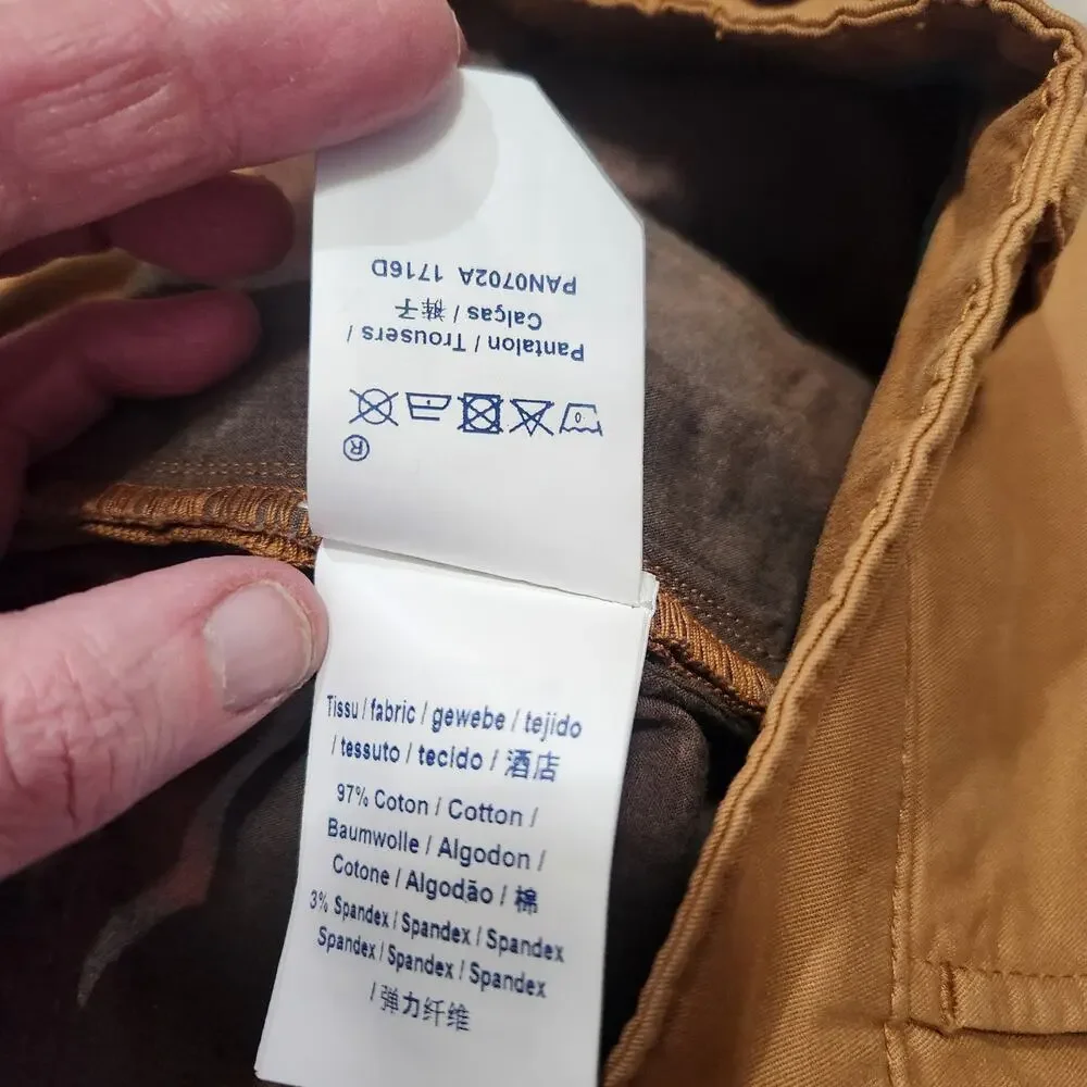 Serge‎ Blanco 702 Chino Pants 30x33 Bronze Brown Men Workwear Office Casual NEW